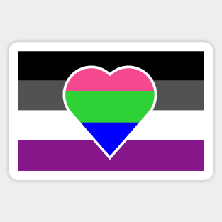 Polyromantic Asexual Flag Sticker